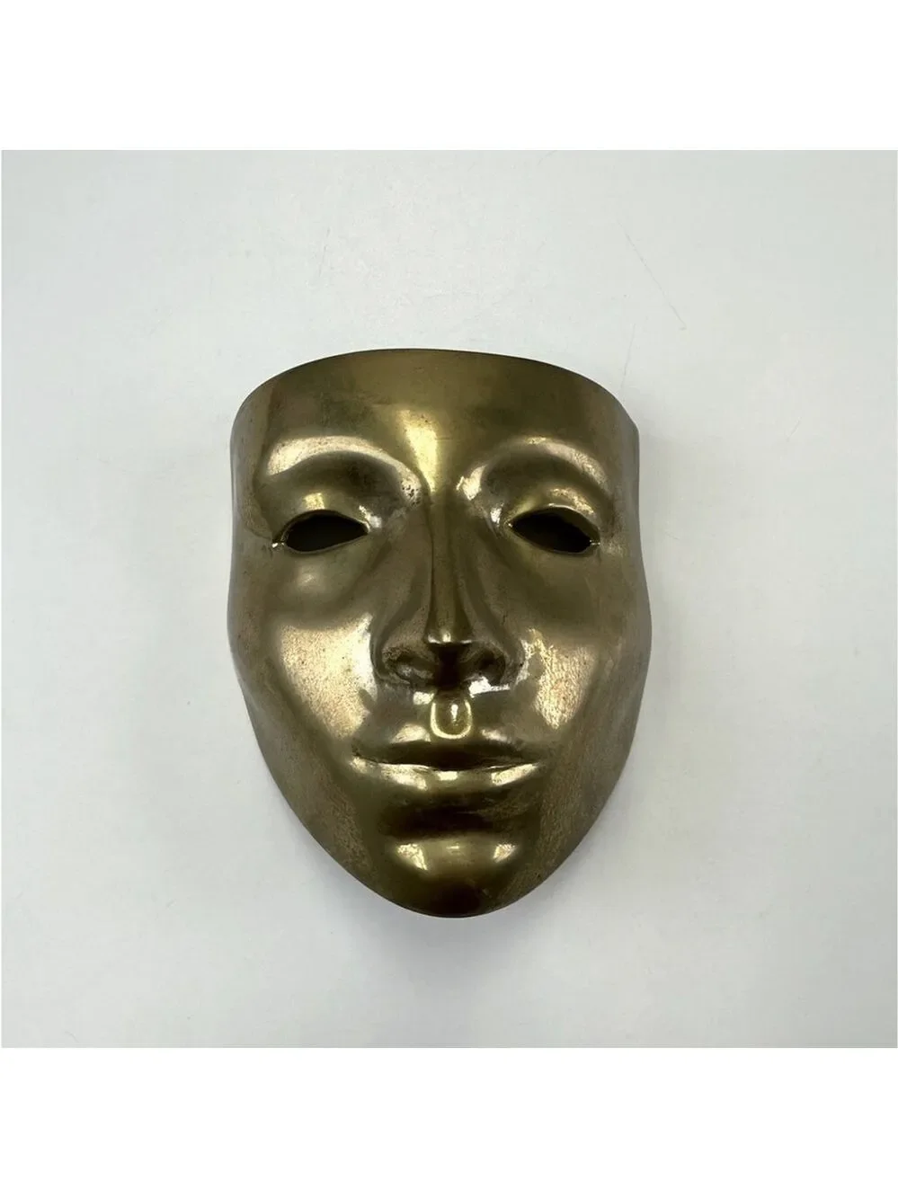 Mardi Gras Carnivale Decorative Collectors Solid Brass Mask Mid-Century